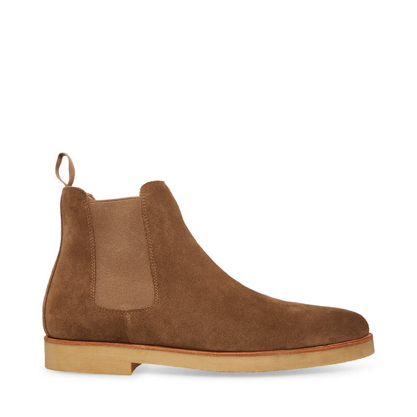 Brown Steve Madden Wilshire-s Suede Men\'s Chelsea Boots | PH 9720GLK